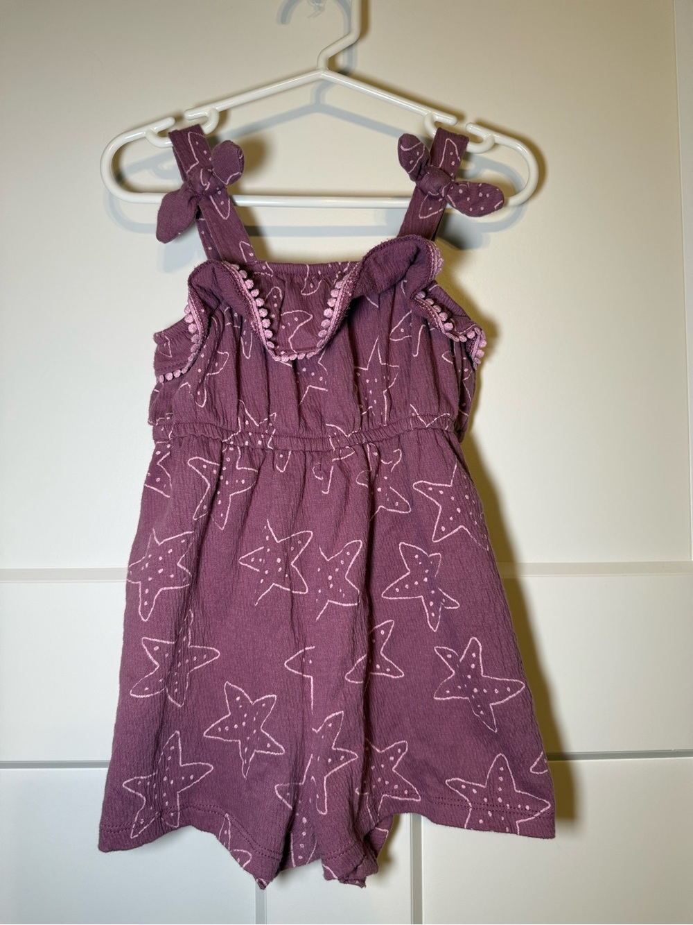 Carter's Mauve Starfish Tie-Shoulder Sundress